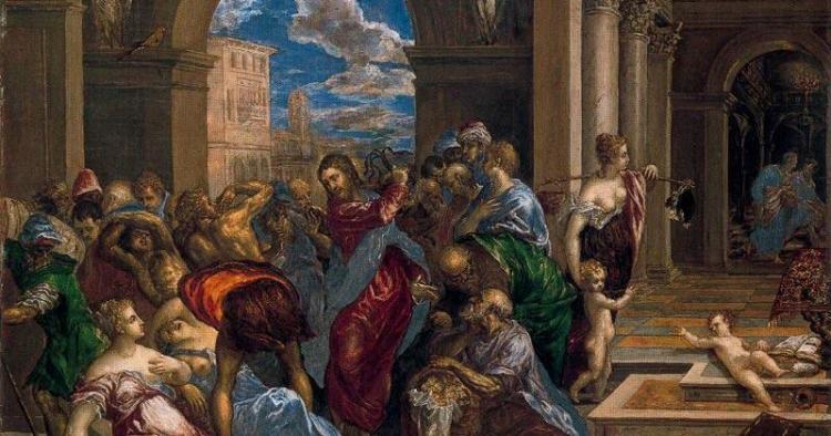 La expulsión de los mercaderes del templo, cuadro de El Greco.