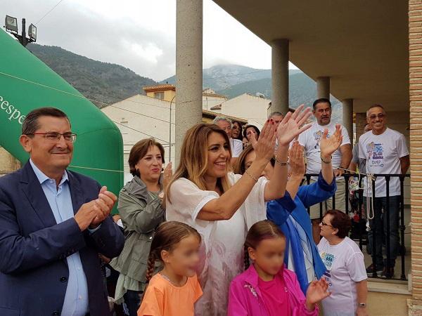 La presidenta de la Junta, esta tarde en Padul. La presidenta de la Junta, esta tarde en Padul.