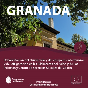 Mejoras en Bibliotecas del Salón y las Palomas y Centro Servicios Sociales Zaidín.