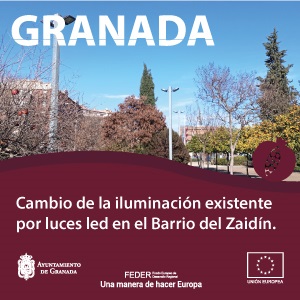 Granada en Europa. Cambio de iluminación en el Zaidín. 