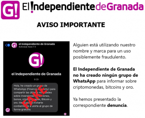 AVISO IMPORTANTE