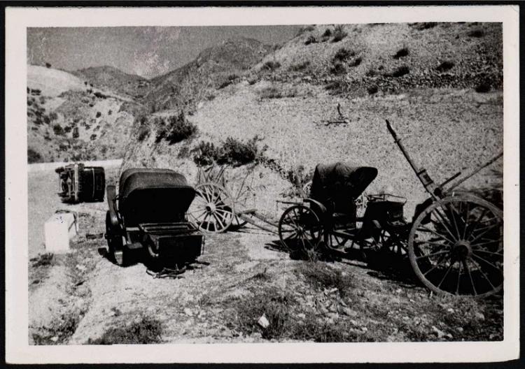 Imagen de la carretera de Málaga a Almería durante los sucesos y que hemos podido identificar en la Cuesta de los Caracolillos, cerca de la población de la Herradura.