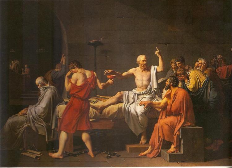 'A la muerte de Sócrates', de J. L. David (1787). 