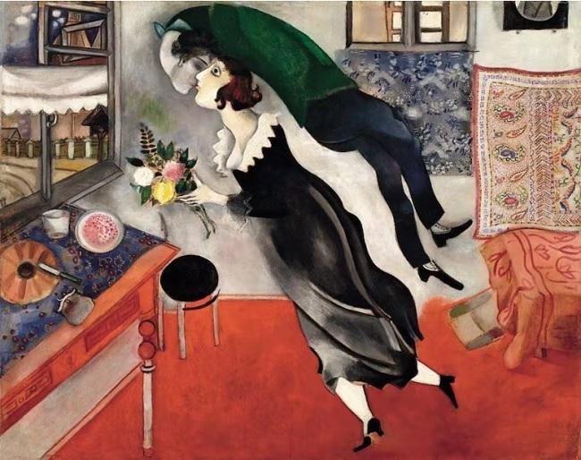 'El Cumpleaños', 1915, de Marc Chagall.