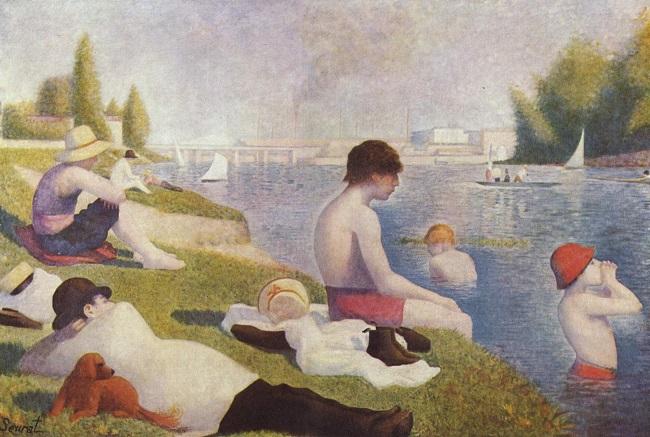 "Une baignade à Asnières (Bañistas en Asnieres)", de Georges Seurat.