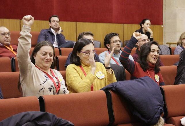 Celebración por la admisión a trámite, en febrero de 2018, de la ley.