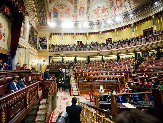 Imagen del debate de investidura. Imagen del debate de investidura.