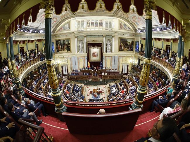 Imagen del Congreso, durante la sesión de la fallida investidura de Núñez Feijóo.