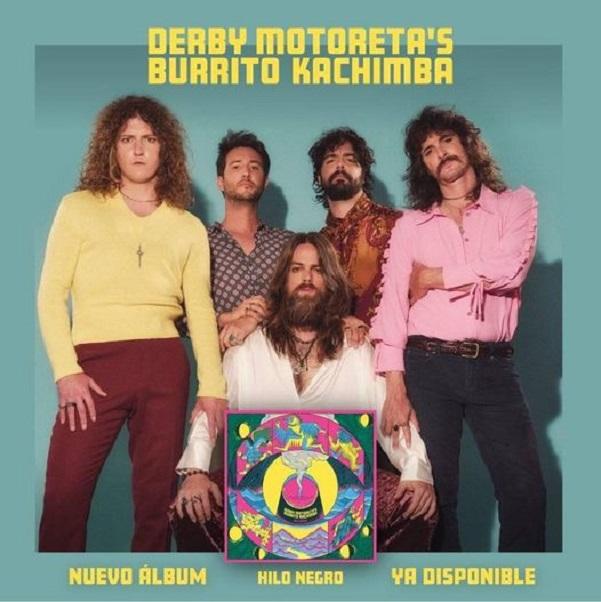 Los componentes de Derby Motoreta's Burrito Kachimba con su nuevo disco 'Hilo negro'.