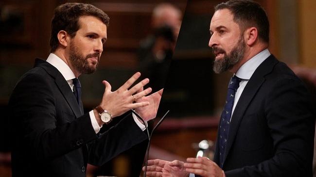 Pablo Casado y Santiago Abascal.