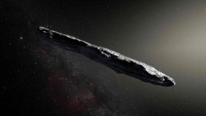 Imagen que la Agencia Espacial Europea (ESA, en sus siglas en inglés) hizo de Oumuamua en junio pasado.