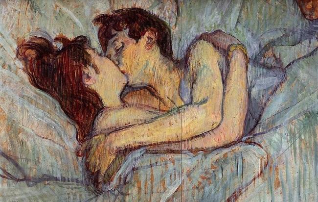 'En la cama: el beso' (1892), por Henri de Toulouse-Lautrec.