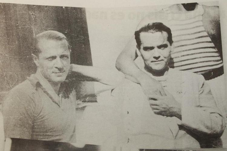 Enrique Amorim junto a Federico García Lorca.