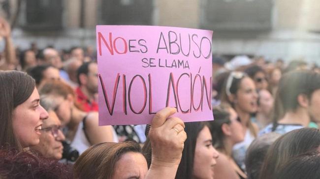 Imagen de una de las manifestaciones contra la manada de Pamplona.