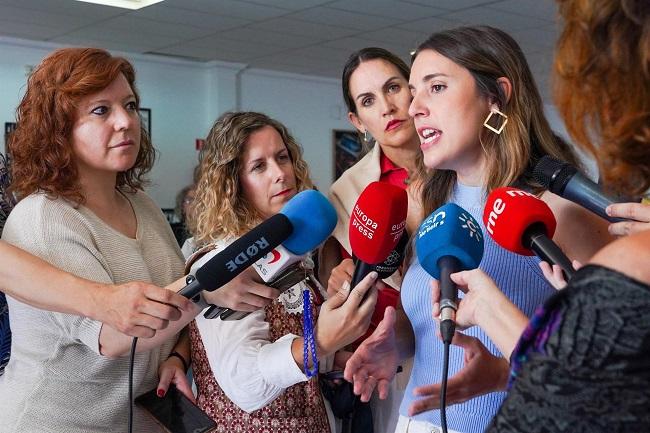 Irene Montero en una imagen de archivo, en acto de campaña del 28M. 