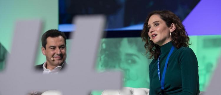 Moreno y Ayuso, en el último Congreso del PP-A, celebrado en Granada.