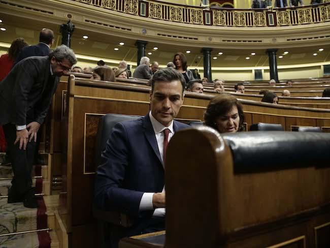 Pedro Sánchez, en el Congreso.