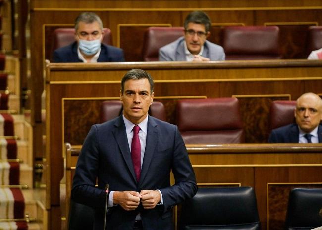 Pedro Sánchez, en la última sesión de control al Gobierno en el Congreso.