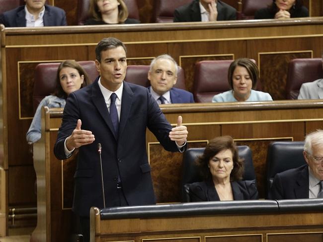 Pedro Sánchez, en la sesión de control al Gobierno del pasado miércoles.