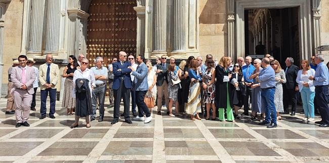 Concentración de jueces y fiscales, a principios de junio, contra las reformas previstas por el Gobierno.