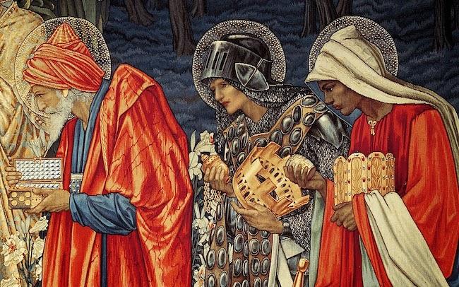 Detalle del tapiz de 'La adoración de los Magos' (1901), de Edward Burne-Jones y Morris and Co.