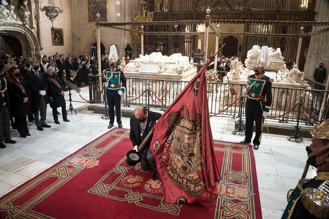 Sebastián Pérez, durante el ceremonial.