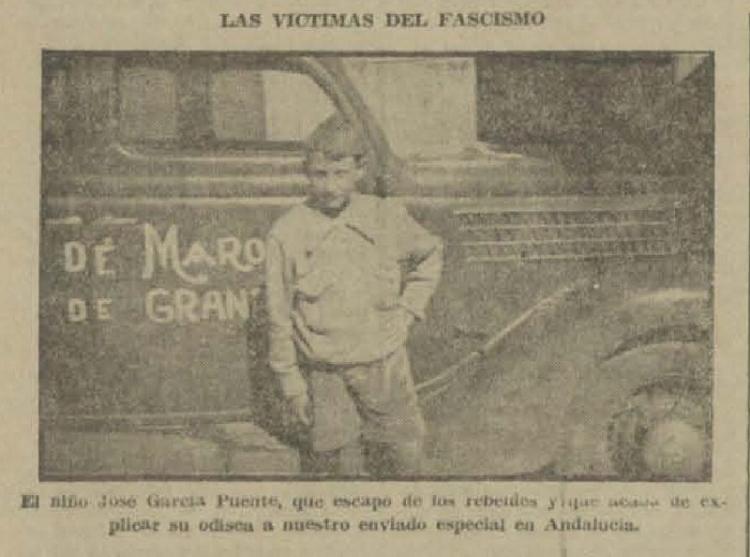 José García Puente, en la fotografía de la entrevista publicada por Solidaridad Obrera en septiembre de 1936.