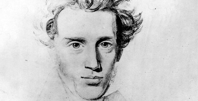 Soren Kierkegaard, en un boceto inacabado pintado en 1840 por su primo, Niels Christian Kierkegaard.
