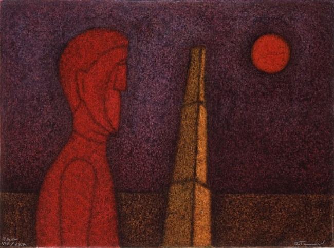 'Figura en rojo' (1989), Rufino Tamayo.