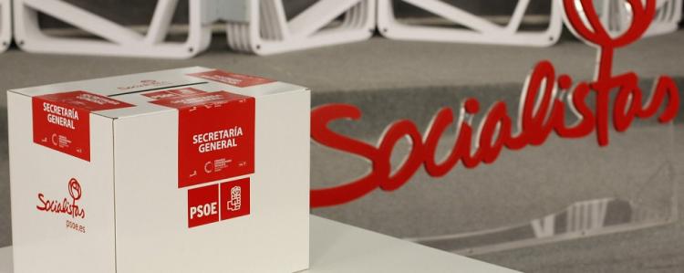 Una de las urnas empleadas por el PSOE para las Primarias. Una de las urnas empleadas por el PSOE para las Primarias.