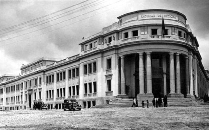 La penúltima de las facultades de Medicina, en la Avenida de Madrid, en 1945.