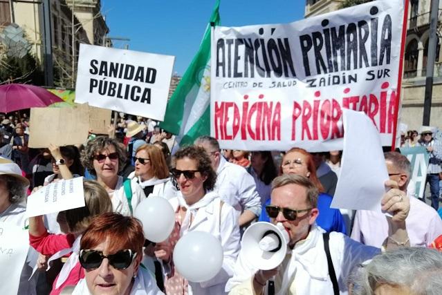 Manifestación del 25 de marzo en Granada, que fue la más numerosa de Andalucía. 