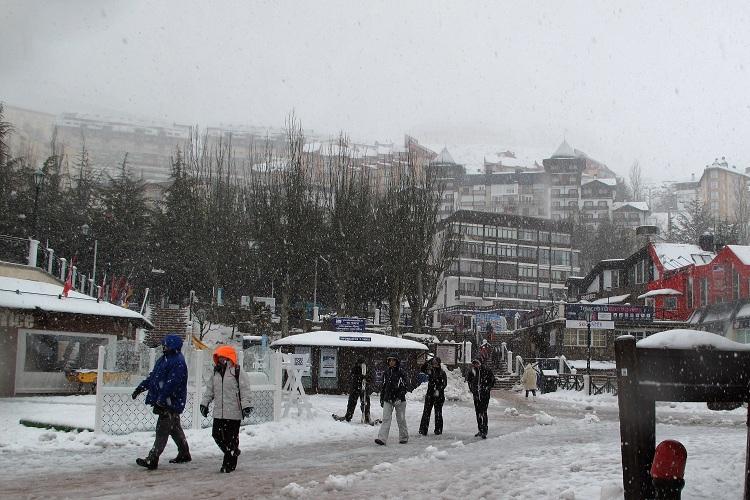 Nieve sobre Pradollano ese viernes.