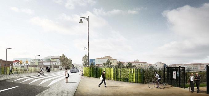 Reconstrucción de cómo quedará la entrada a Las Gabias Reconstrucción de cómo quedará la entrada a Las Gabias.