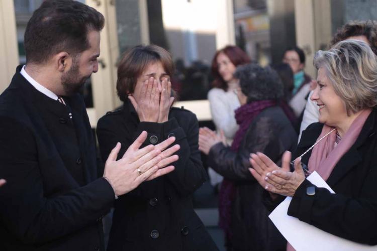 Juana Rivas, en un acto en su apoyo en Maracena.