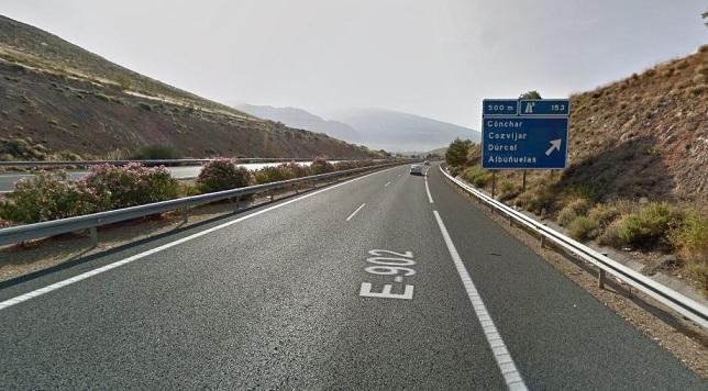 A-44, en la zona en la que ocurrió el accidente provocado A-44, en la zona en la que ocurrió el accidente provocado.