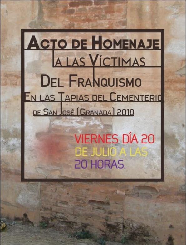 Cartel del acto que se celebrará el 20 de julio.