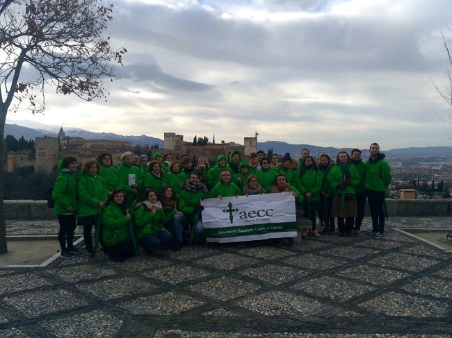 Miembros de la Asociación Española de Lucha contra el Cáncer de Granada.