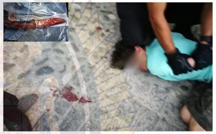 El agresor ha sido detenido por agentes de la Policía Local de Granada. El agresor ha sido detenido por agentes de la Policía Local de Granada.