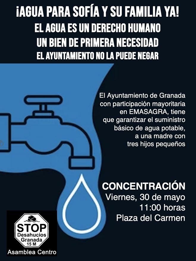 Cartel de la convocatoria de Stop Desahucios.