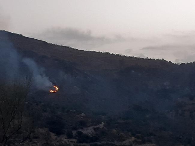 Imagen del incendio de Almegíjar distribuida esta mañana por el Infoca.