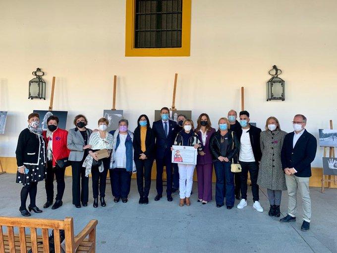 Representantes de Amefa con el delegado del Gobierno en Andalucía y la subdelegada de Granada, entre otros, este miércoles en Jerez de la Frontera.