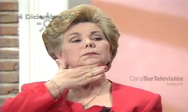 Ana Orantes, cuando narró su vida de sufrimiento en televisión.