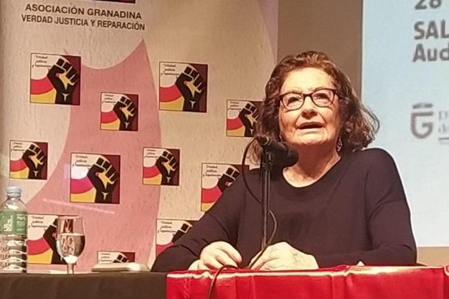 Antonina Rodrigo, este jueves en Salobreña.