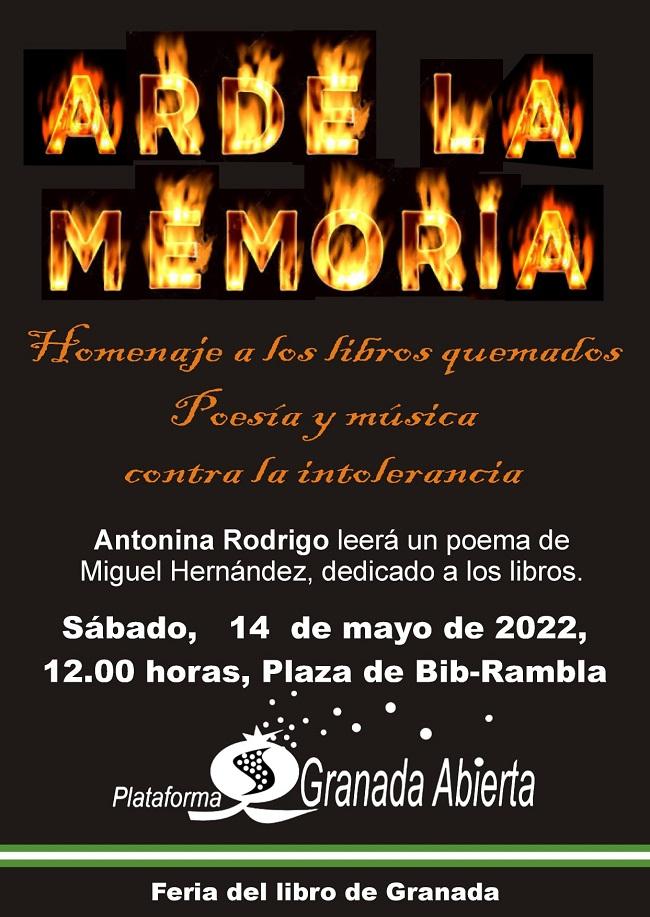 Cartel de Arde la Memoria.