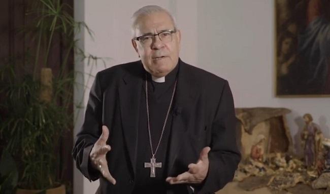El arzobispo de Granada, en su mensaje de Navidad en vídeo.