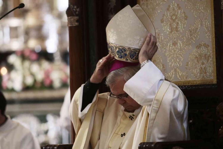 El arzobispo, en una ceremonia religiosa.