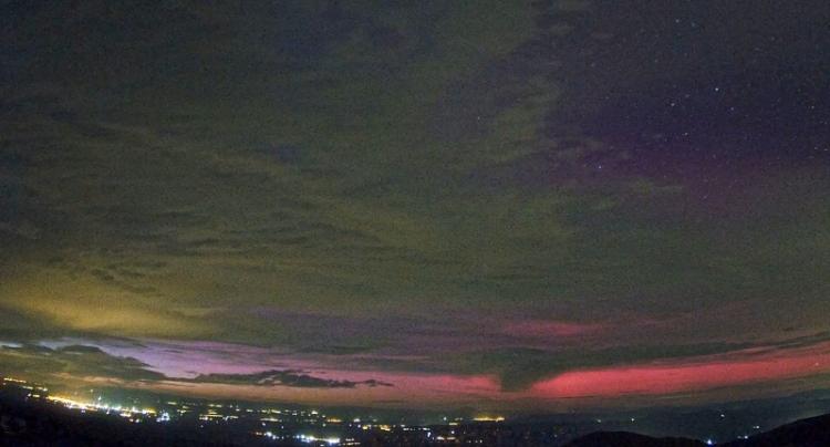 Aurora Boreal desde Calar Alto en una imagen difundida en la red X por el Observatorio.