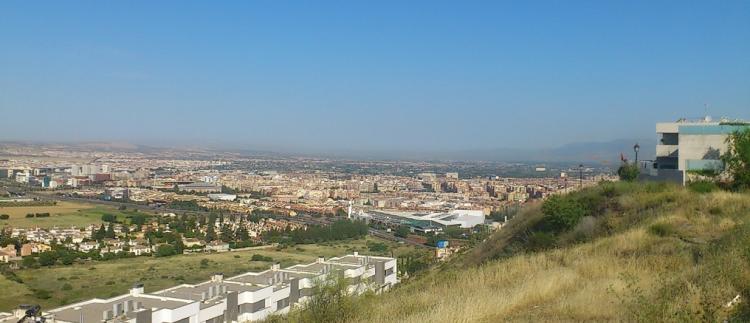 Contaminación sobre Granada y el extrarradio, el sábado 30 de mayo. 