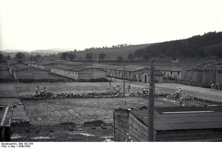 Construcción del campo de Gusen.